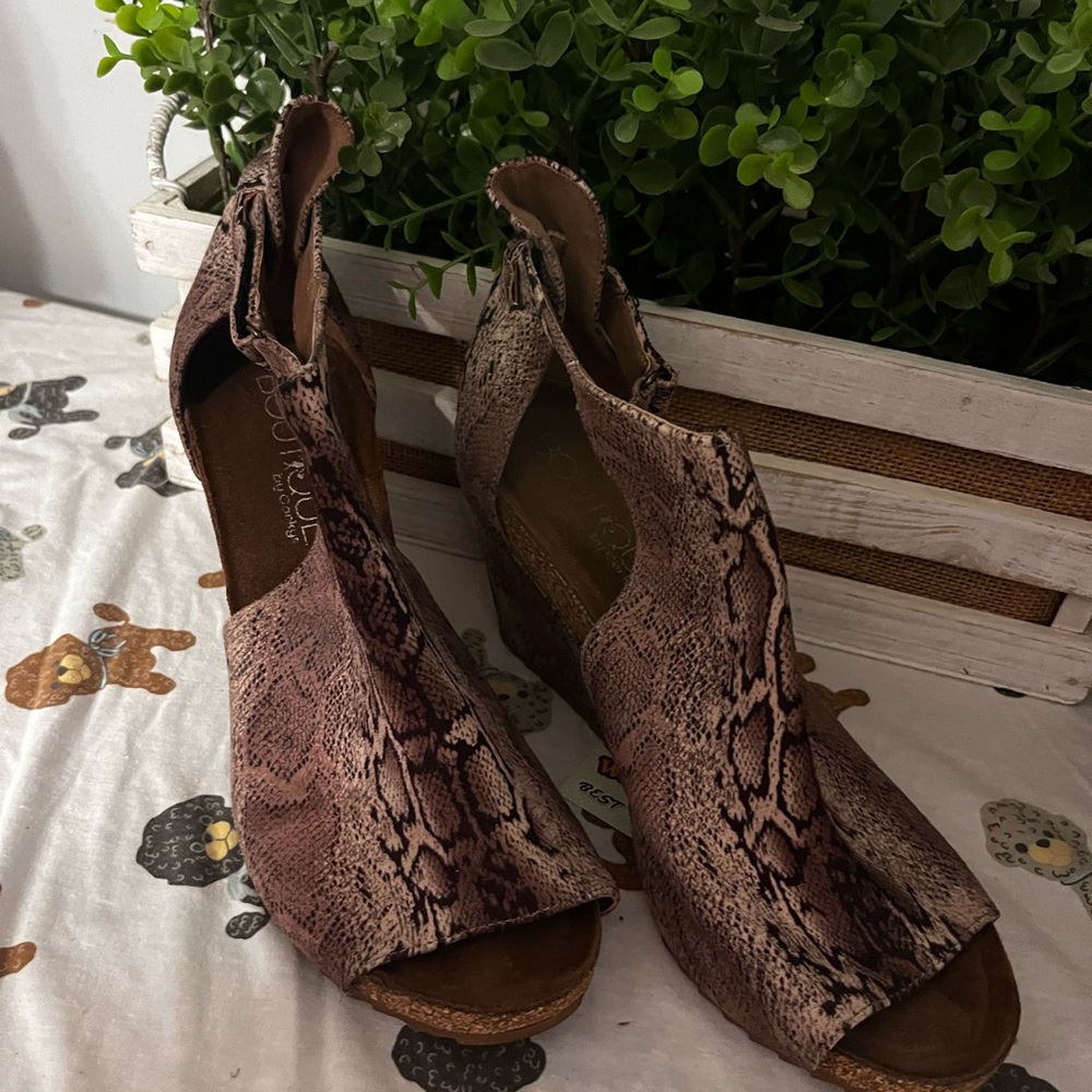 Boutique Snake Print Heels